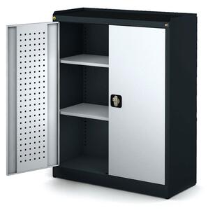 Antistatická policová ESD skříň 2-dveřová, 2 police, 1170 x 920 x 500 mm