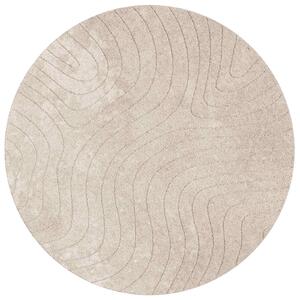 Kusové koberce Kulatý PALMERAS Béžová Ø 120 CM Polyester