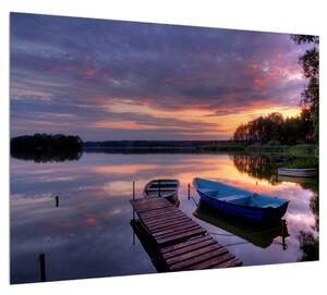 Obraz romantické jezerní krajiny (70x50 cm)