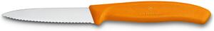 VICTORINOX Nůž na zeleninu s vlnkovaným ostřím 8 cm oranžový