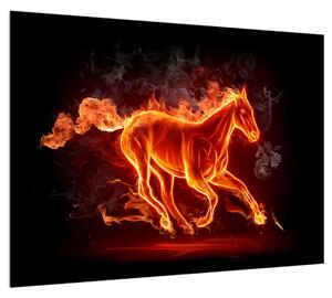Obraz koně v ohni (70x50 cm)