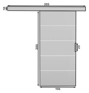 Posuvné dveře Biella - 106 cm s tlumeným dojezdem Barva: Bílá