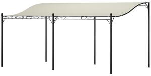Outsunny Pergola s přístřeškem, voděodolná markýza, volně stojící zahradní pavilon, stínění pro terasu a zahradu, přibližně 3x5x2,5 m, krémově bílá |