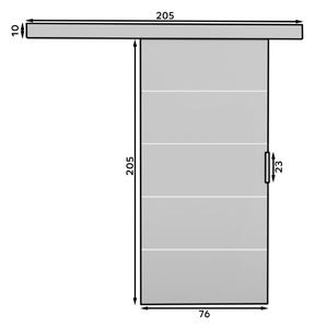 Posuvné dveře Biella - 76 cm s tlumeným dojezdem Barva: dub Sonoma