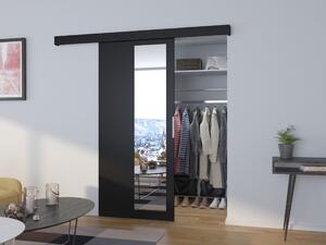 Posuvné dveře se zrcadlem Malta - 76 cm s tlumeným dojezdem Barva: Černá
