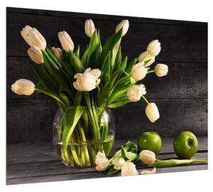 Obraz tulipánů ve váze (70x50 cm)