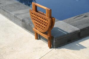 FaKOPA s. r. o. PICNIC - skládací stolek z teaku Ø 50 cm