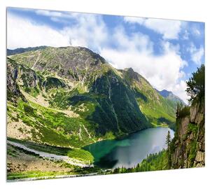 Obraz horské krajiny s jezerem (70x50 cm)