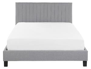 Čalouněná postel 140 x 200 cm světle šedá POITIERS