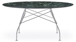 Glossy Marble finish kulatý 130 cm chrormová zelená Kartell