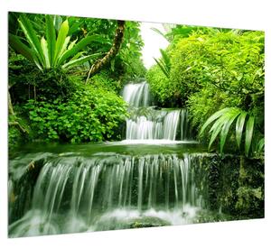 Obraz indonéských vodopádů (70x50 cm)