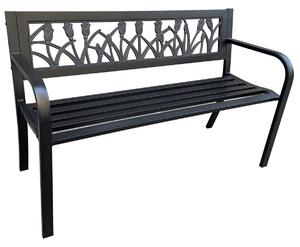 Ak furniture Zahradní lavička LISSA černá