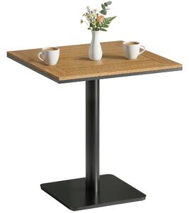 Outsunny čtvercový balkonový stůl 70 × 70 cm — výška 74 cm, WPC dřevěný vzhled a kovový rám, nosnost 30 kg — přírodní dřevo | Aosom