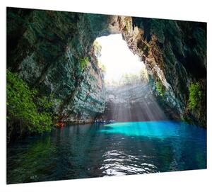 Obraz jeskyně s vodní plochou (70x50 cm)