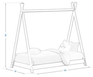 Magnat Set dětská postel Teepee 80x160 cm + matrace s roštem zdarma!