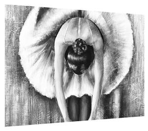 Černobílý obraz baletky (70x50 cm)