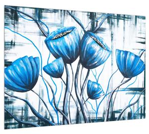 Obraz modrých makovic (70x50 cm)
