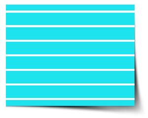Sablio Plakát Bílé pruhy na modré - 60x40 cm