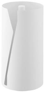 YAMAZAKI Bílý kovový držák na roli kuchyňských utěrek Tower 30 cm
