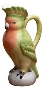 Roztomilý malovaný džbánek na nápoje Tropický papoušek 30 cm