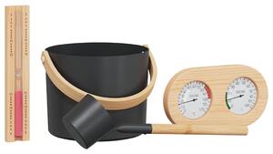 Sada doplňků do sauny 4 pcs Černá