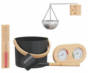 Sada doplňků do sauny 5 pcs Černá