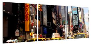 Obraz žlutých taxíků v NY (90x30 cm)