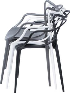 Casarredo Designová plastová jídelní židle TOBY bílá