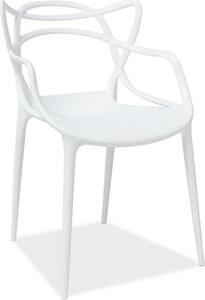 Casarredo Designová plastová jídelní židle TOBY bílá