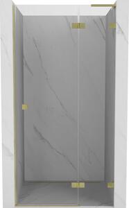 Mexen, Mexen Lunar L Otočné pravé sprchové dveře 80 cm, transparentní, broušené zlaté - 834L-080-000-55-00-P