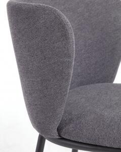 CISELIA CHENILLE barova židle šedá