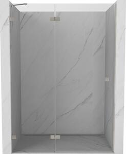 Mexen, Mexen Lunar levé výklopné sprchové dveře 130 cm, transparentní, broušený nikl - 834-130-000-97-00-L
