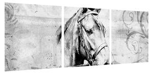 Obraz - portrét koně (90x30 cm)