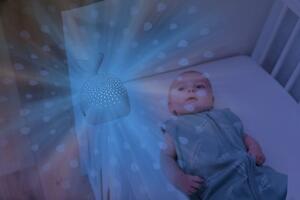 Dětská lampa s projektorem a melodií - Wally grey