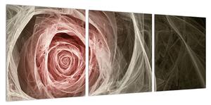 Abstraktní obraz růže (90x30 cm)