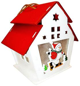 Vánoční dekorace - svítící domeček/sněhulák