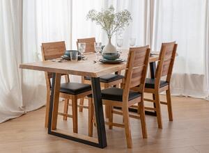 Stará Krása - Own Imports Dubový jídelní stůl s kovovým podnožím 75x200x100