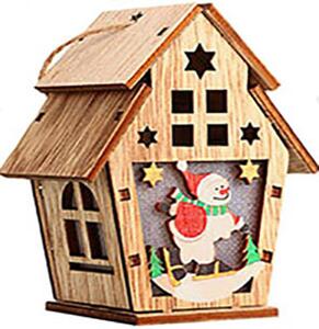 Vánoční dekorace - svítící domeček/sněhuláček