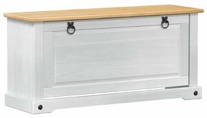 Skříň na obuv Corona Bílá 99 x 32 x 49 cm Masivní borové dřevo