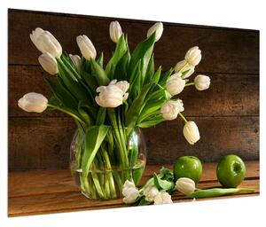 Obraz tulipánů ve váze (90x60 cm)