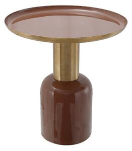 Kayoom Odkládací stolek Art Deco 725 Světle hnědá / Zlatá