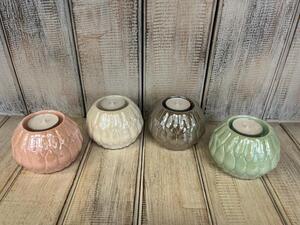 Svícen keramický na čajovou svíčku-4 barvy