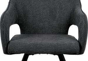 Autronic Designová jídelní židle HC-031 GREY2, šedá látka/černý kov