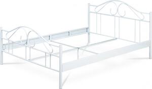 Autronic Kovová postel BED-1909 WT, 140x200, bílý matný lak