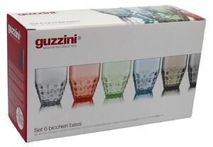 Guzzini Sada 6 barev nízkých skleniček TIFFANY Guzzini