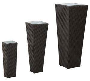 Venkovní set 3 pcs Černá Kov