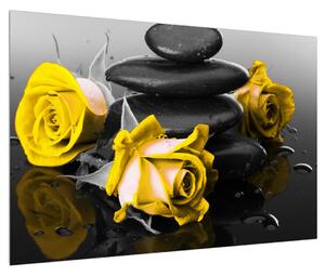 Obraz žlutých růží (90x60 cm)
