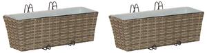 Railing 2 pcs 50 x 17 x 17 cm Kov
