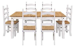Jídelní stůl CORONA 16110B + 6 židlí CORONA 160204B