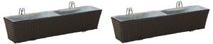 Railing 2 pcs 80 x 17 x 17 cm Kov
